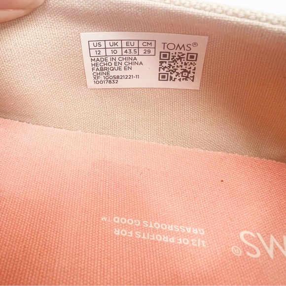 TOMS Womens Alpargata Mallow Canvas- Natural Canvas / Ombre Size 12 - Picture 8 of 8